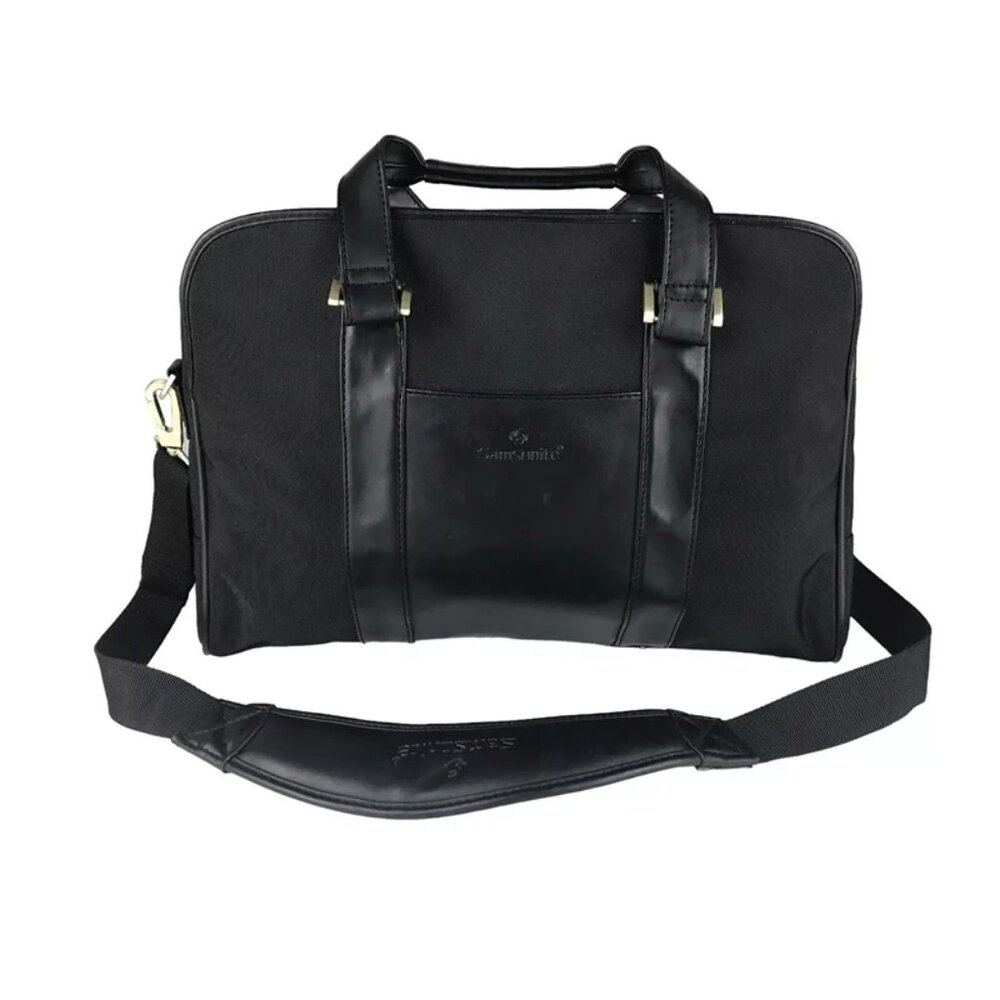Samsonite Unisex Adults Black Inner Divider Zip Pocket Shoulder Strap Laptop Bag